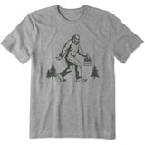 Life Is Good Mens Big Foot Hike Short Sleeve Crusher-LITE Tee - Heather Gray Heather Gray