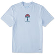 Life Is Good Mens Im A Fungi Short Sleeve Crusher-LITE Tee - Glacier Blue Glacier Blue