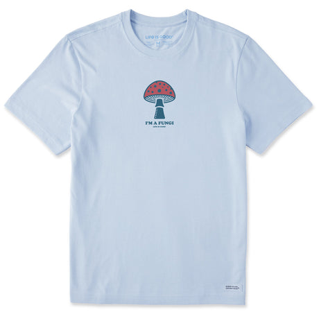 Life Is Good Mens Im A Fungi Short Sleeve Crusher-LITE Tee - Glacier Blue Glacier Blue