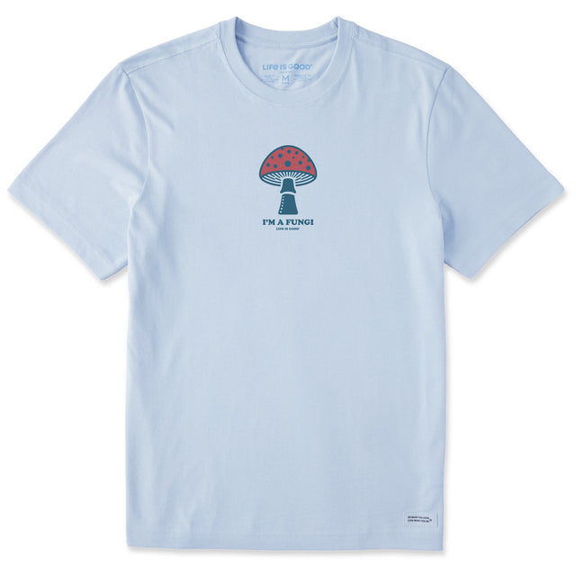 Life Is Good Mens Im A Fungi Short Sleeve Crusher-LITE Tee - Glacier Blue Glacier Blue