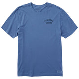 Life Is Good Mens Pickleball Legend Short Sleeve Crusher-LITE Tee - Vintage Blue Vintage Blue