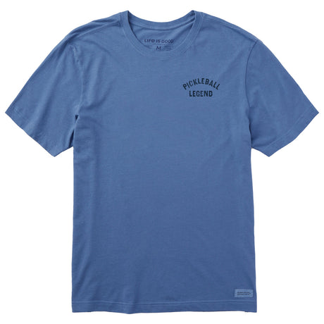 Life Is Good Mens Pickleball Legend Short Sleeve Crusher-LITE Tee - Vintage Blue Vintage Blue