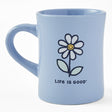 Life Is Good Smile Daisy Diner Mug - Glacier Blue Glacier Blue