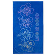 Life Is Good Hibiscus Line Drawing Beach Towel - Cornflower Blue Cornflower Blue