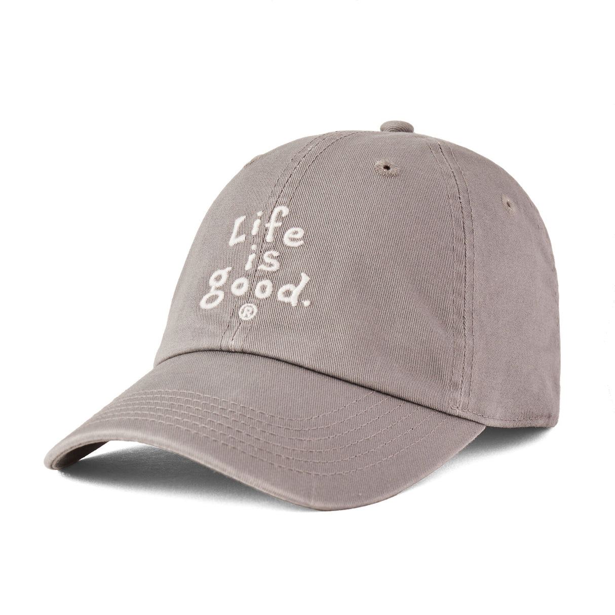 Life Is Good Adult LIG Vintage Wordmark Stacked Chill Cap - Slate Gray Slate Gray