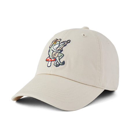 Life Is Good Adult Guitar Frog Chill Cap - Bone Bone