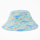 Life Is Good Kids Toddler Sea Life Pattern Made in the Shade Bucket Hat - Cornflower Blue Cornflower Blue