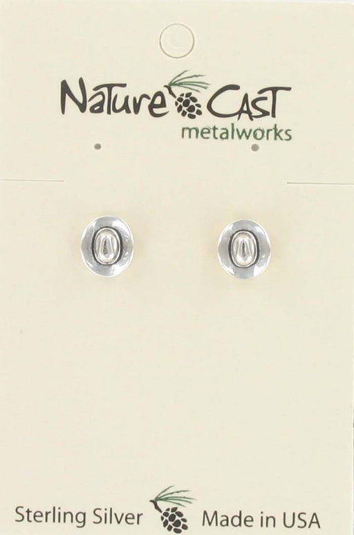 Nature Cast Metalworks Cowboy Hat Sterling Silver Post Earring