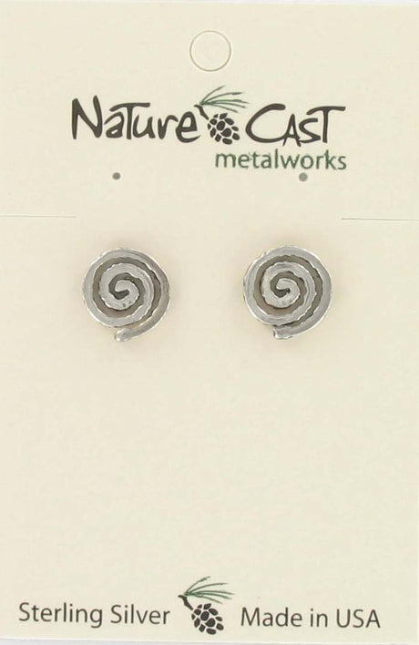 Nature Cast Metalworks Swirl Sterling Silver Post Earring