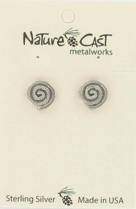 Nature Cast Metalworks Swirl Sterling Silver Post Earring