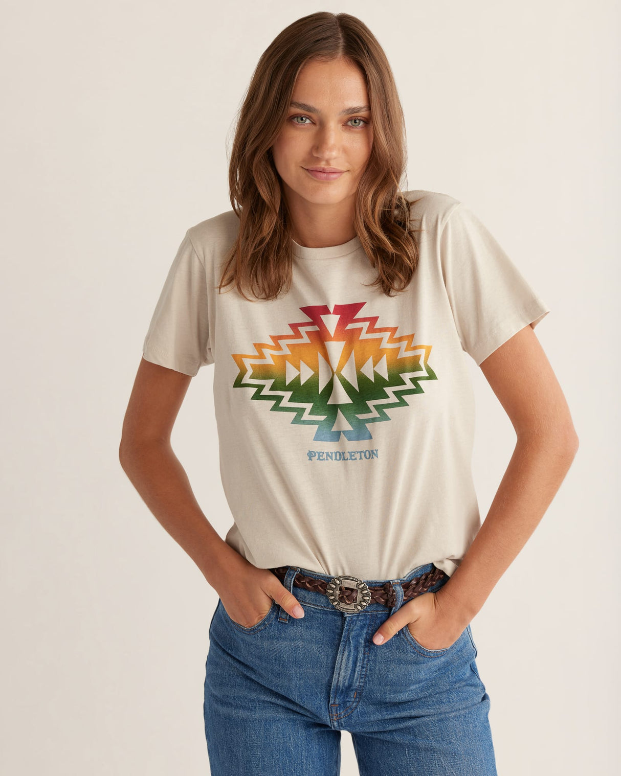 Pendleton Women's Highland Peak Graphic Tee Bone