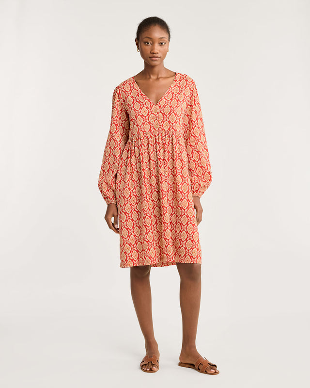 Pendleton Women's Jana V-neck Dress Red multi