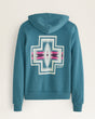 Pendleton Women's Harding Graphic Zip Hoodie Heather deep teal