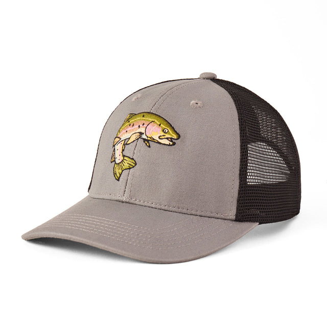 Life Is Good Adult Rainbow Trout Trucker - Slate Gray Slate Gray