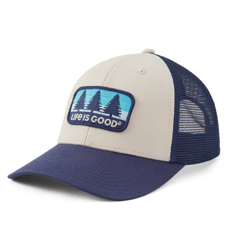 Life Is Good Adult Three Pine Patch Trucker - Birch White Birch White