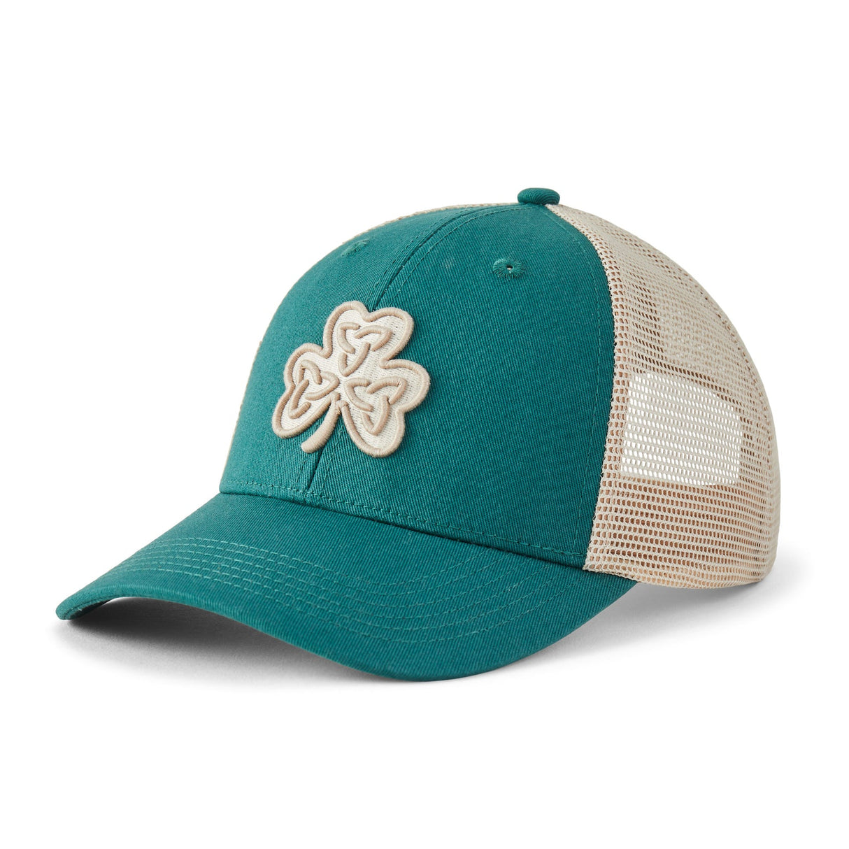 Life Is Good Adult Celtic Clover Trucker - Spruce Green Spruce Green