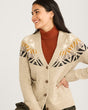 Pendleton Women's Fair Isle Merino Cardigan Oatmeal mlti