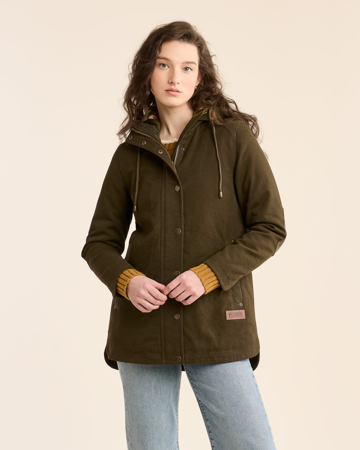 Pendleton Women's Cedar Creek Canvas Parka Dark olv