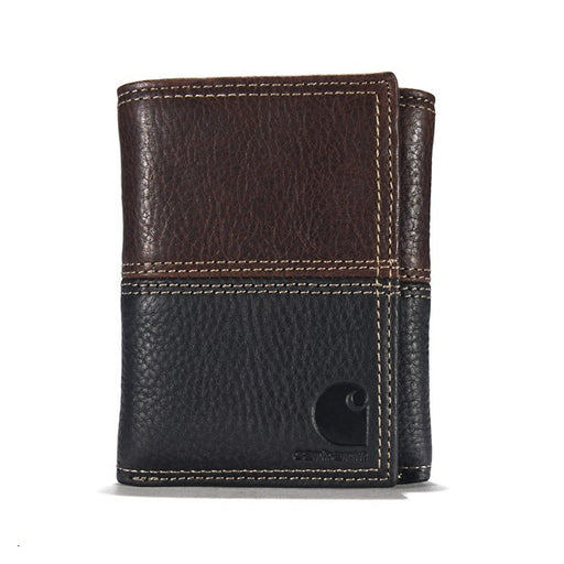 Carhartt Rugged Trifold Leather Wallet Pebble Brown