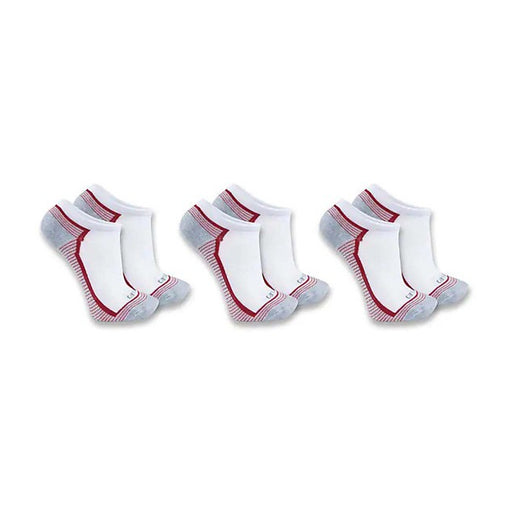Women's Carhartt Force Midweight Low-cut 3 Pack Socks White
