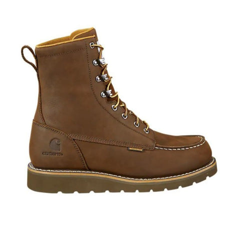 Carhartt Men's Waterproof 8in Moc Toe Wedge Boot Drk brown