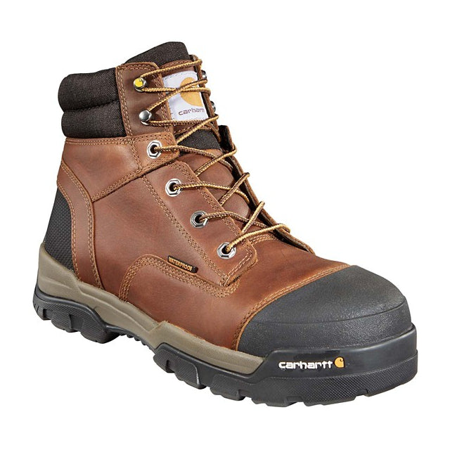 Carhartt Men's Ground Force Waterproof 6in Composite Toe Work Boot Brown