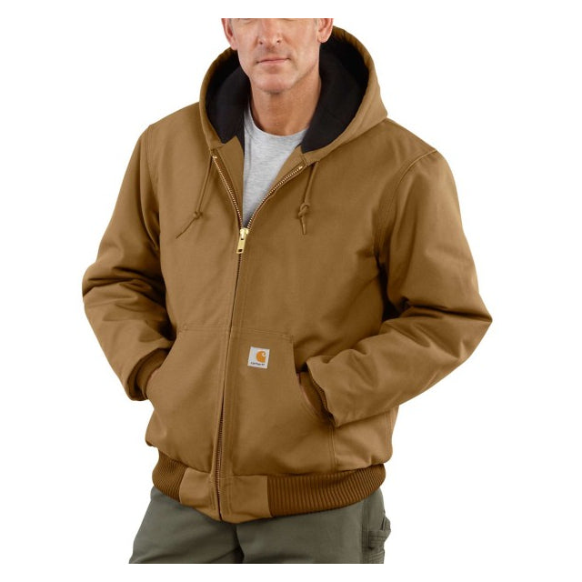 Carhartt Men's Loose Fit Firm Duck Insulated Flannel-lined Active Jacket Brn carhartt brwn