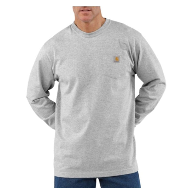 Carhartt Men's Loose Fit Heavyweight Long-sleeve Pocket T-shirt Hgy hthr gry