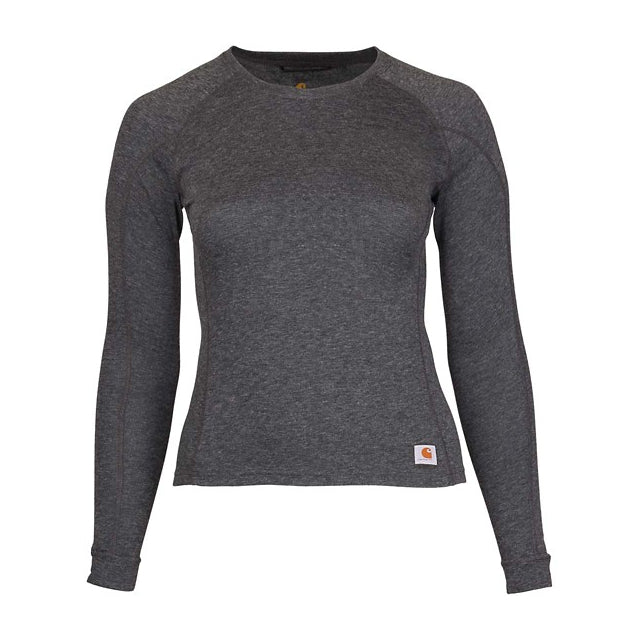 Carhartt Women's Base Force Heavyweight Poly-wool Crew Black heather