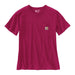 Carhartt Women's Loose Fit Heavyweight Short-sleeve Pocket T-shirt Beet red heather