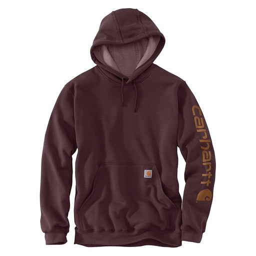 Carhartt Men's Loose Fit Midweight Logo Sleeve Graphic Hoodie - Port Port / TALL