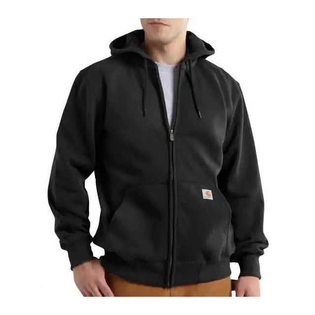 Carhartt Men's Rain Defender Loose Fit Heavyweight Full-zip Sweatshirt 001 black