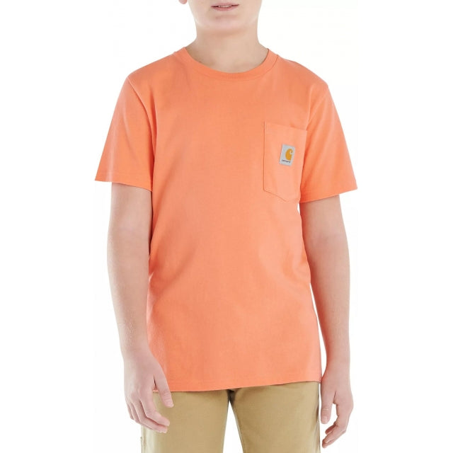 Carhartt Boy's Short Sleeve Color Block T-shirt Living coral