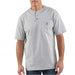 Carhartt Men's Loose Fit Heavyweight Short-sleeve Pocket Henley T-shirt Hgy heather gray
