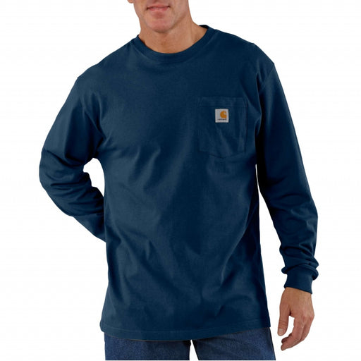 Carhartt Men's Loose Fit Heavyweight Long-sleeve Pocket T-shirt Nvy navy