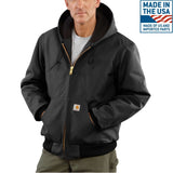 Carhartt Men's Loose Fit Firm Duck Insulated Flannel-lined Active Jacket Blk black