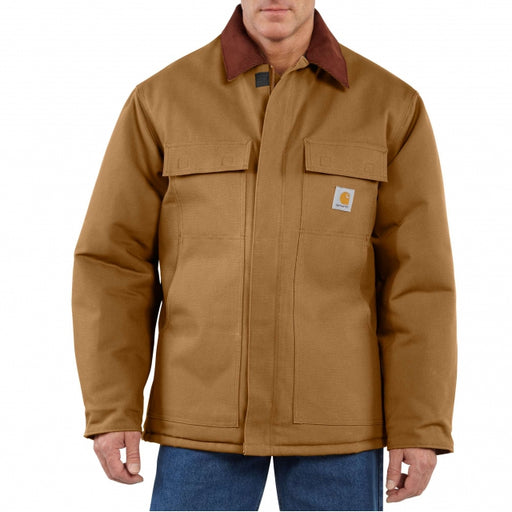Carhartt Men's Loose Fit Firm Duck Insulated Traditional Coat Brn brown