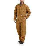 Carhartt Men's Loose Fit Washed Duck Insulated Coverall Brn carhartt brown