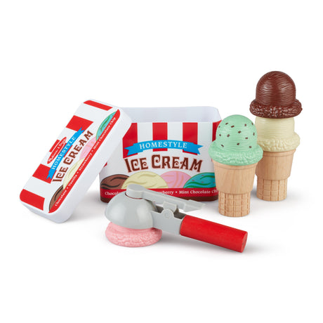 Melissa & Doug Scoop And Stack Ice Cream Cone Playset