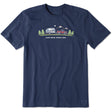 Life Is Good Mens Camp More On The Road Short Sleeve Crusher Tee - Darkest Blue Darkest Blue