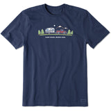 Life Is Good Mens Camp More On The Road Short Sleeve Crusher Tee - Darkest Blue Darkest Blue