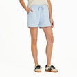 Life Is Good Womens Solid Good Vibes Fleece Shorts - Glacier Blue Glacier Blue /  / REG