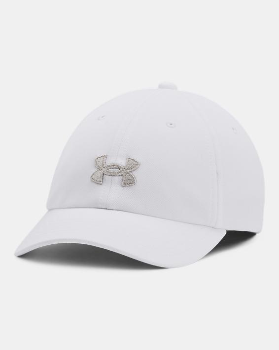 Under Armour Girls' Ua Blitzing Adjustable Cap White/metallicsilver