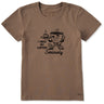 Life Is Good Womens Coffee Seriously S/s Crusher Tee Mushroom brown