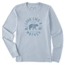 Life Is Good Womens Love Like A Mother Bears L/s Crusher Tee Glacier blue