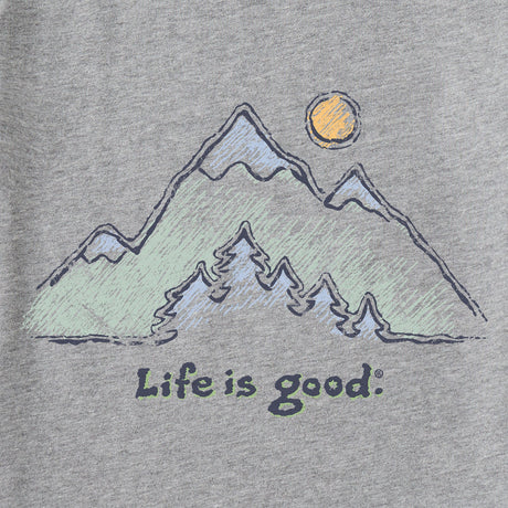 Life Is Good Womens Green Mountains L/s Crusher-lite Vee Heather gray