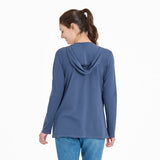 Life Is Good Womens Golden Hour L/s Crusher-lite Hooded Tee Darkest blue