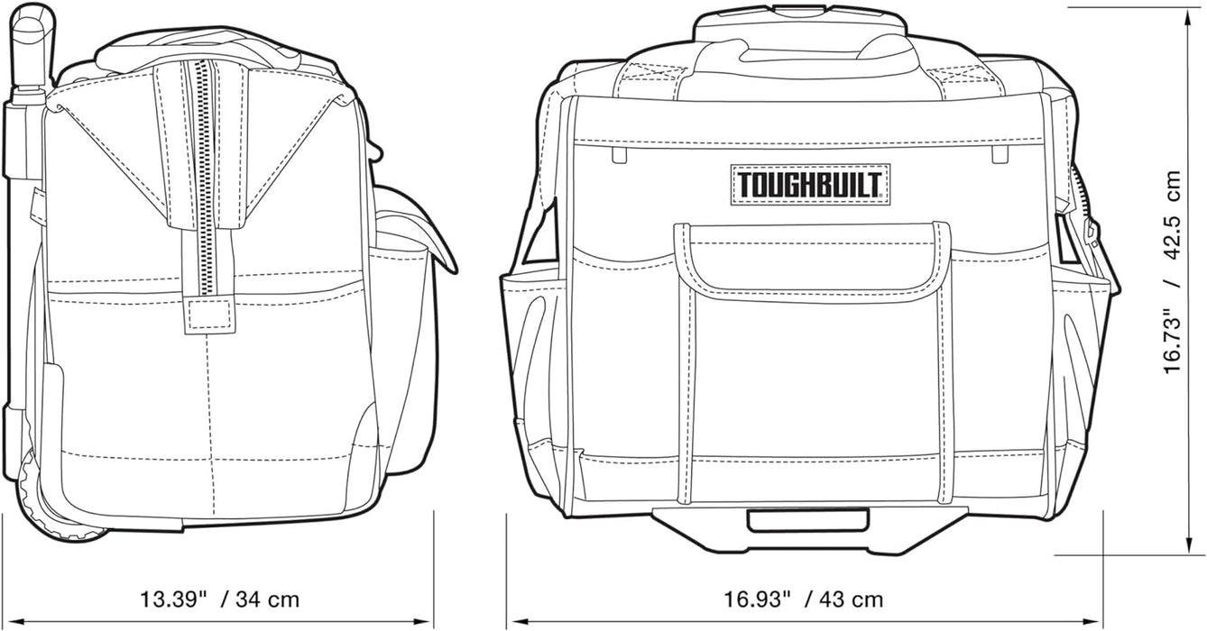 ToughBuilt 14-inch Rolling Bag, Tool Bag Organizer