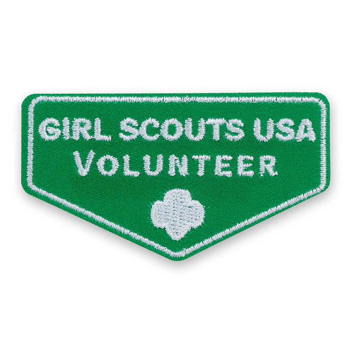 Girl Scouts Volunteer Insignia Iron-on Patch Green/white