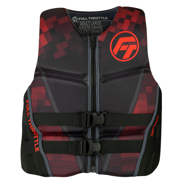 Full Throttle Men`s Rapid-dry Flex-back Life Jacket (PFD) - Red - 3XL Red